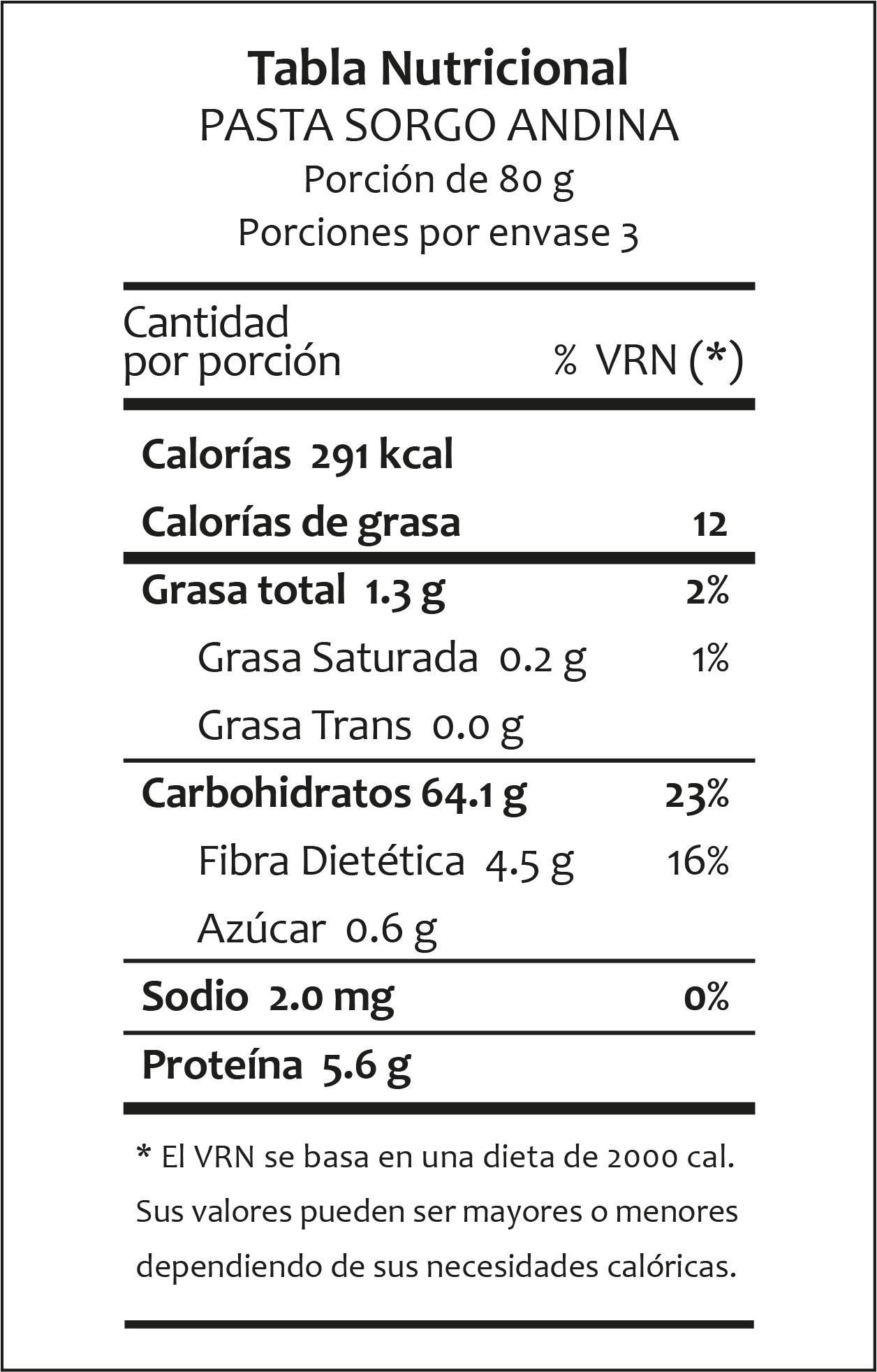 Pasta de Sorgo y Quinua