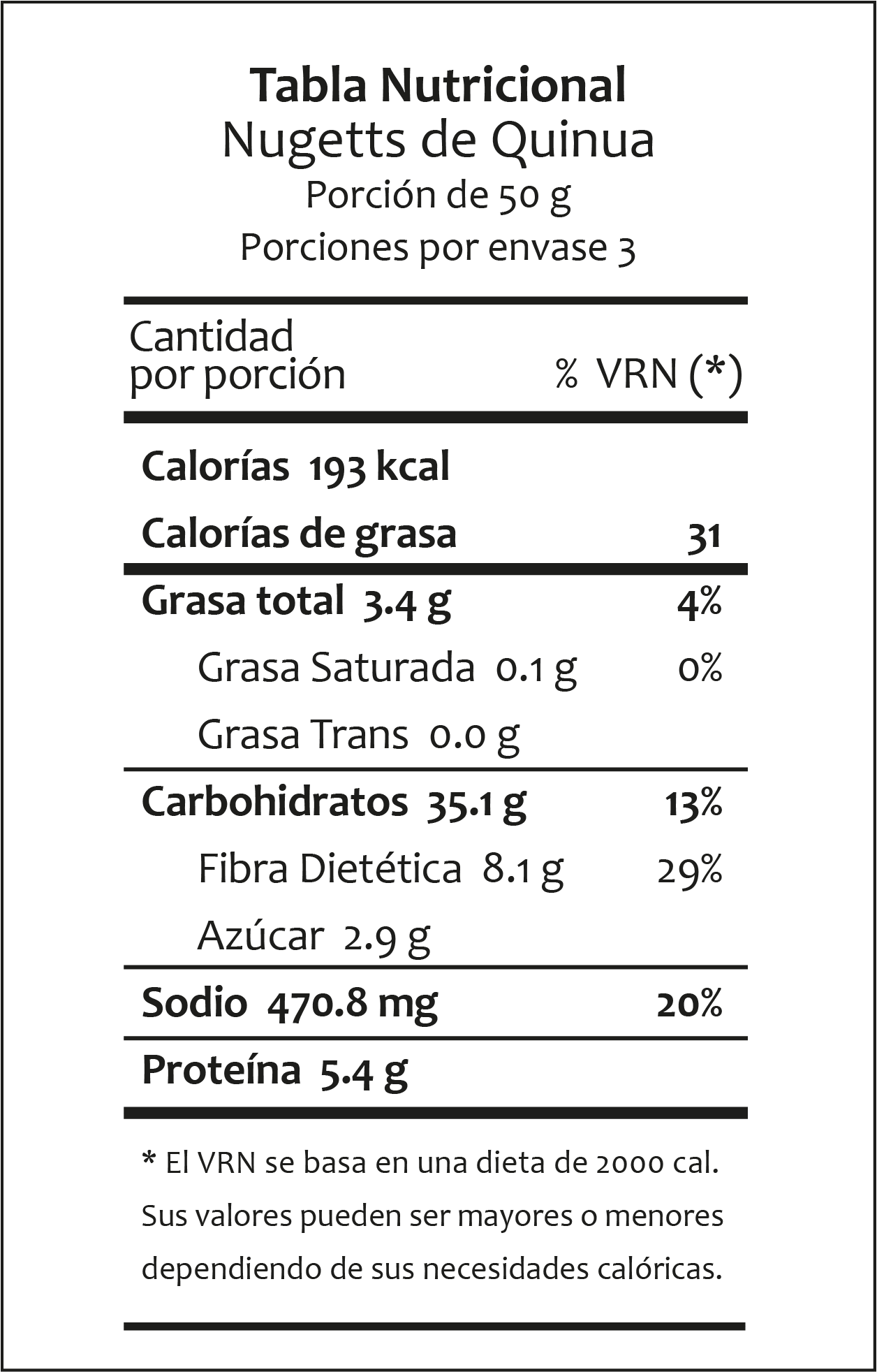 Nuggets de Quinua