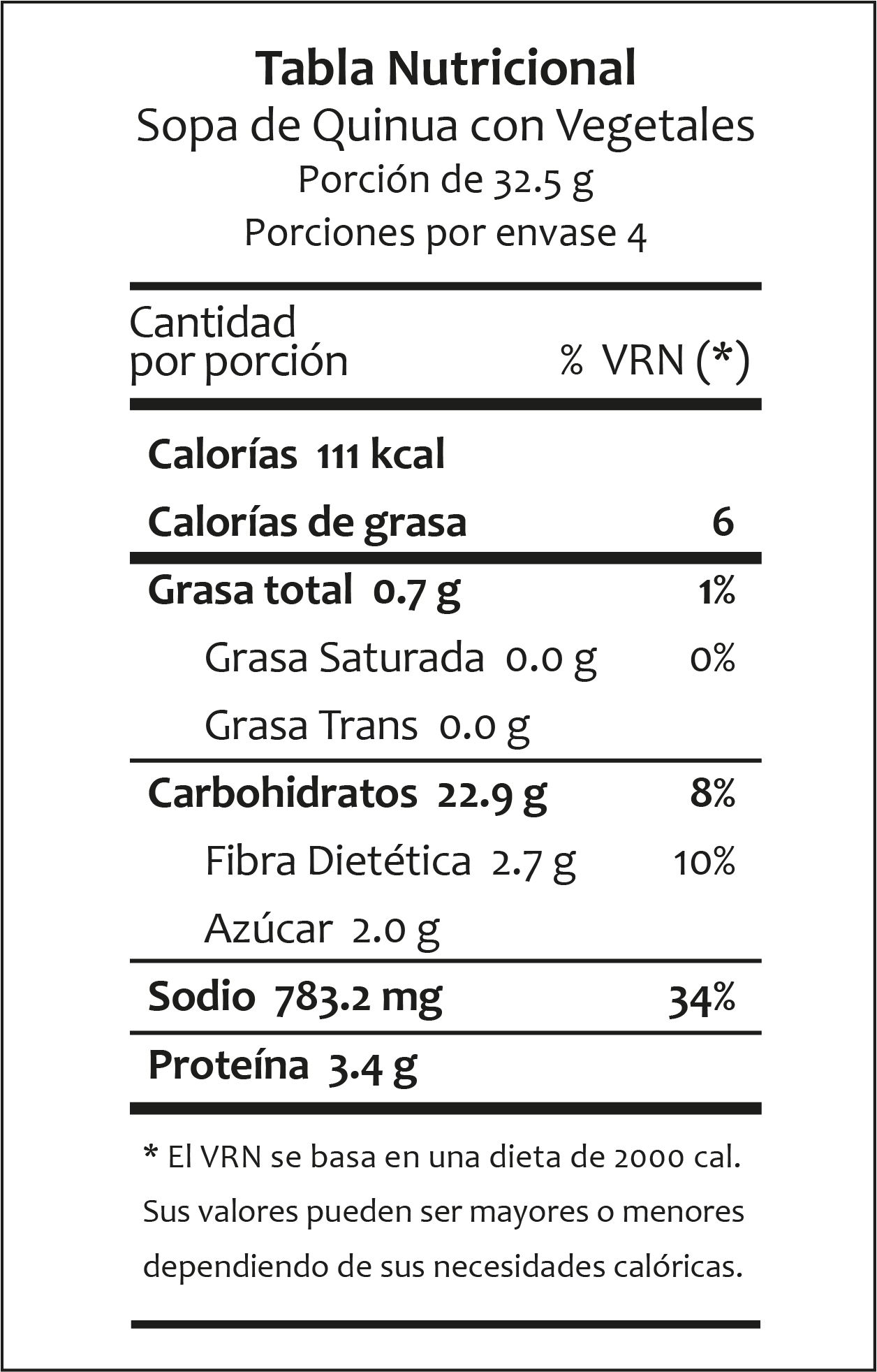 Sopa de quinua con vegetales