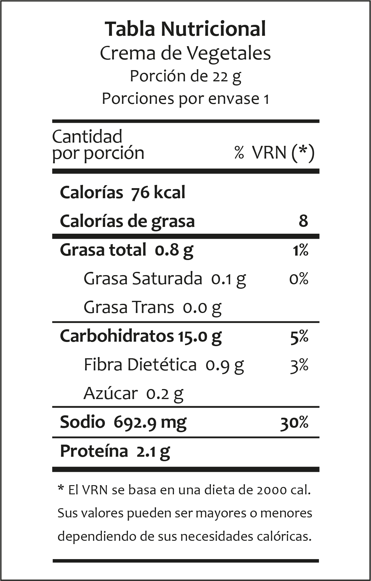 Crema de vegetales