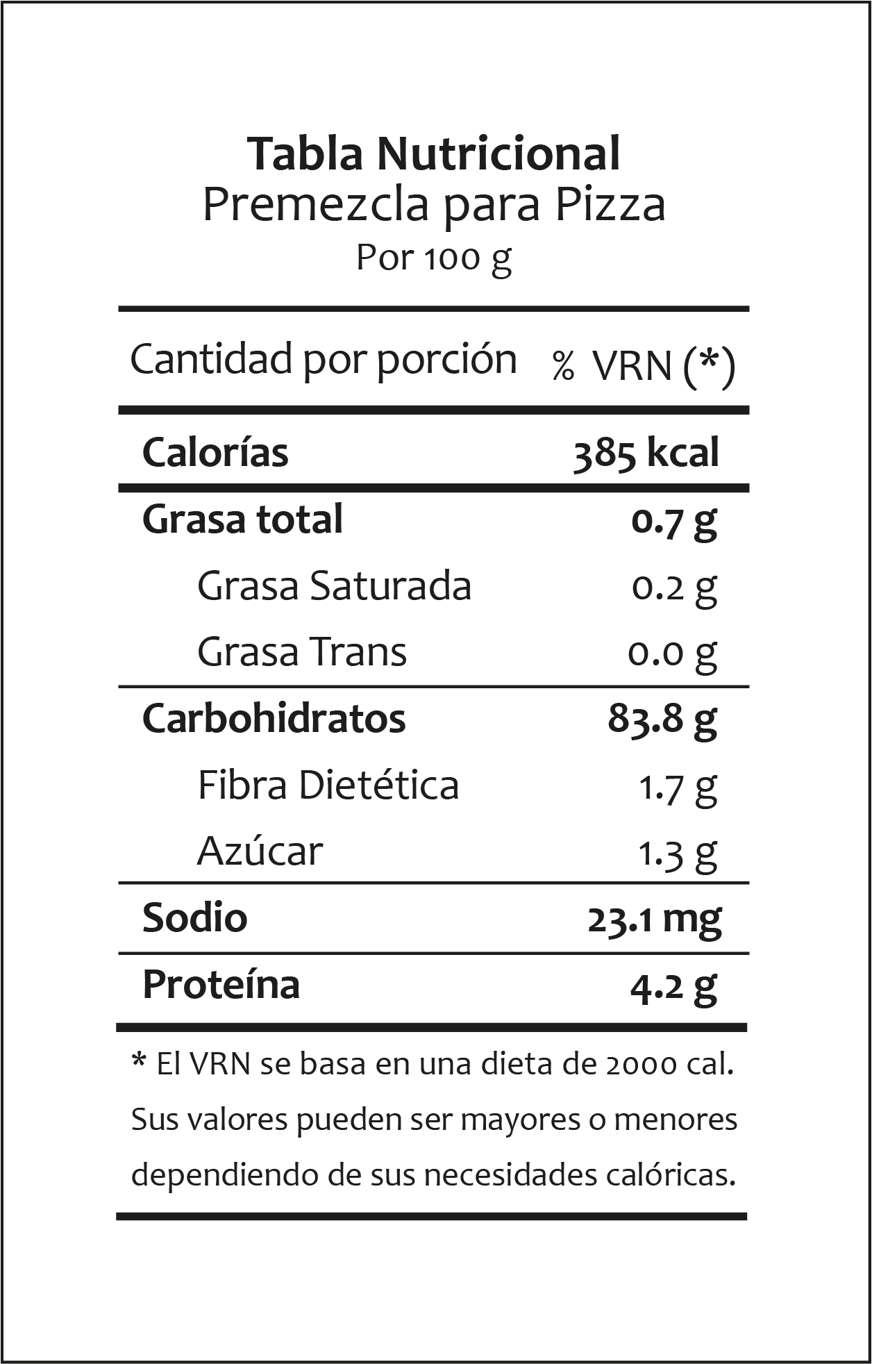 Harina para pizza